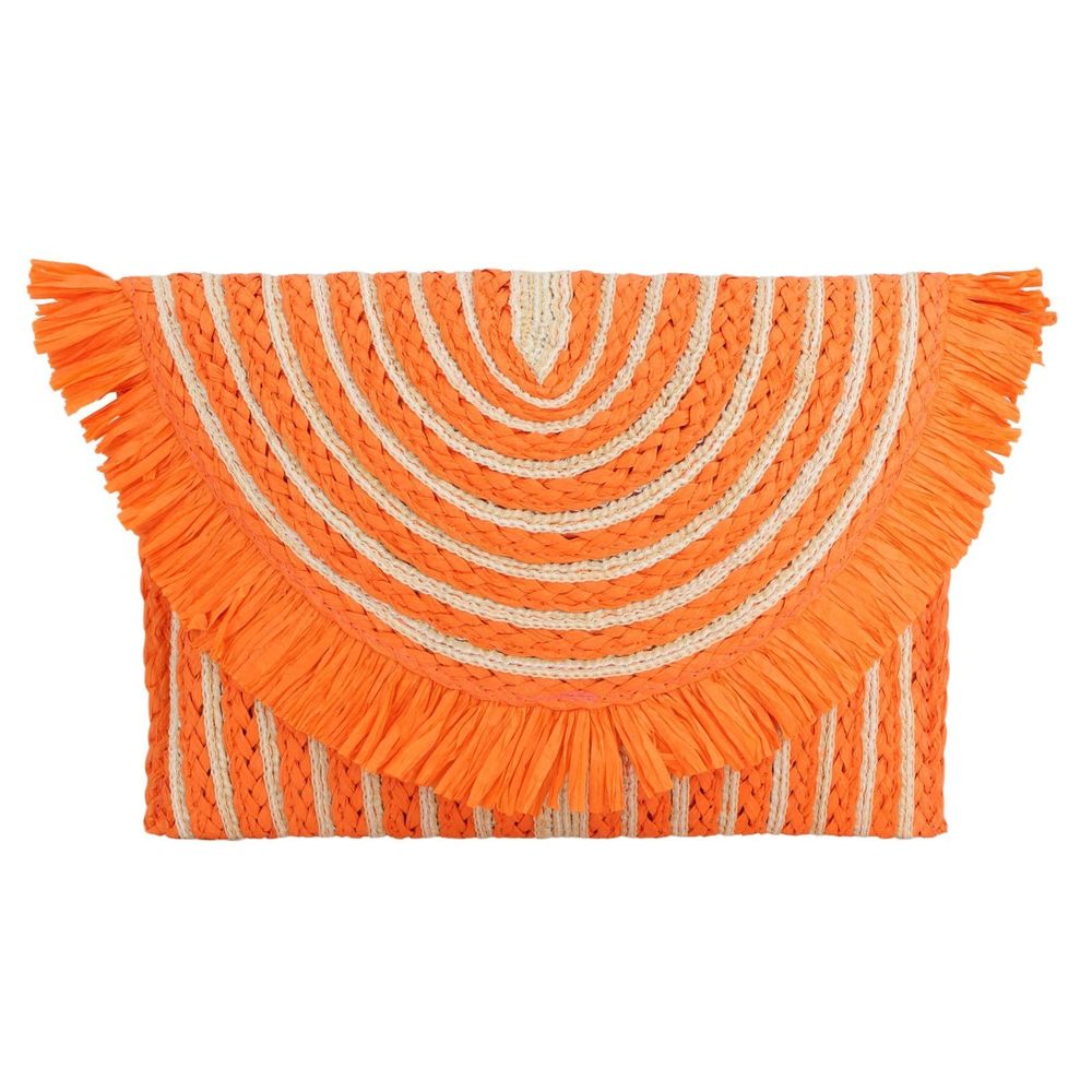 Fringe Straw Clutch Purses Envelope Summer Beach Bags Woven Clutch ;)